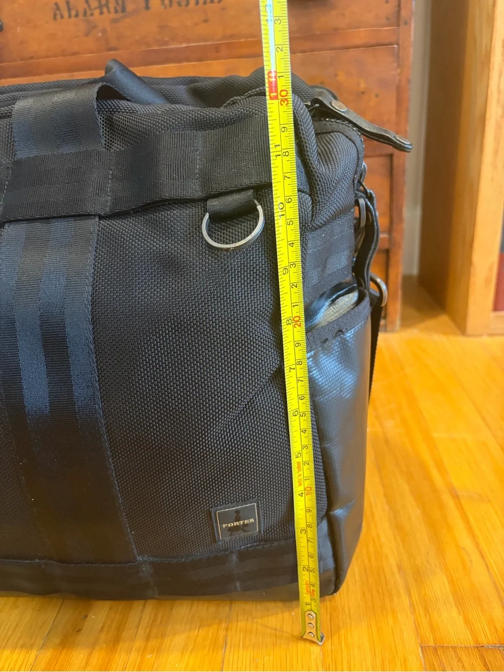Black Men's Duffel Bag - Porter International Travel Weekender